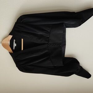 HYFVE black crop top long sleeve  button front Sz L urban streetwear date night